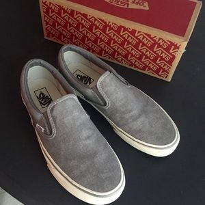 vans washed canvas slip on